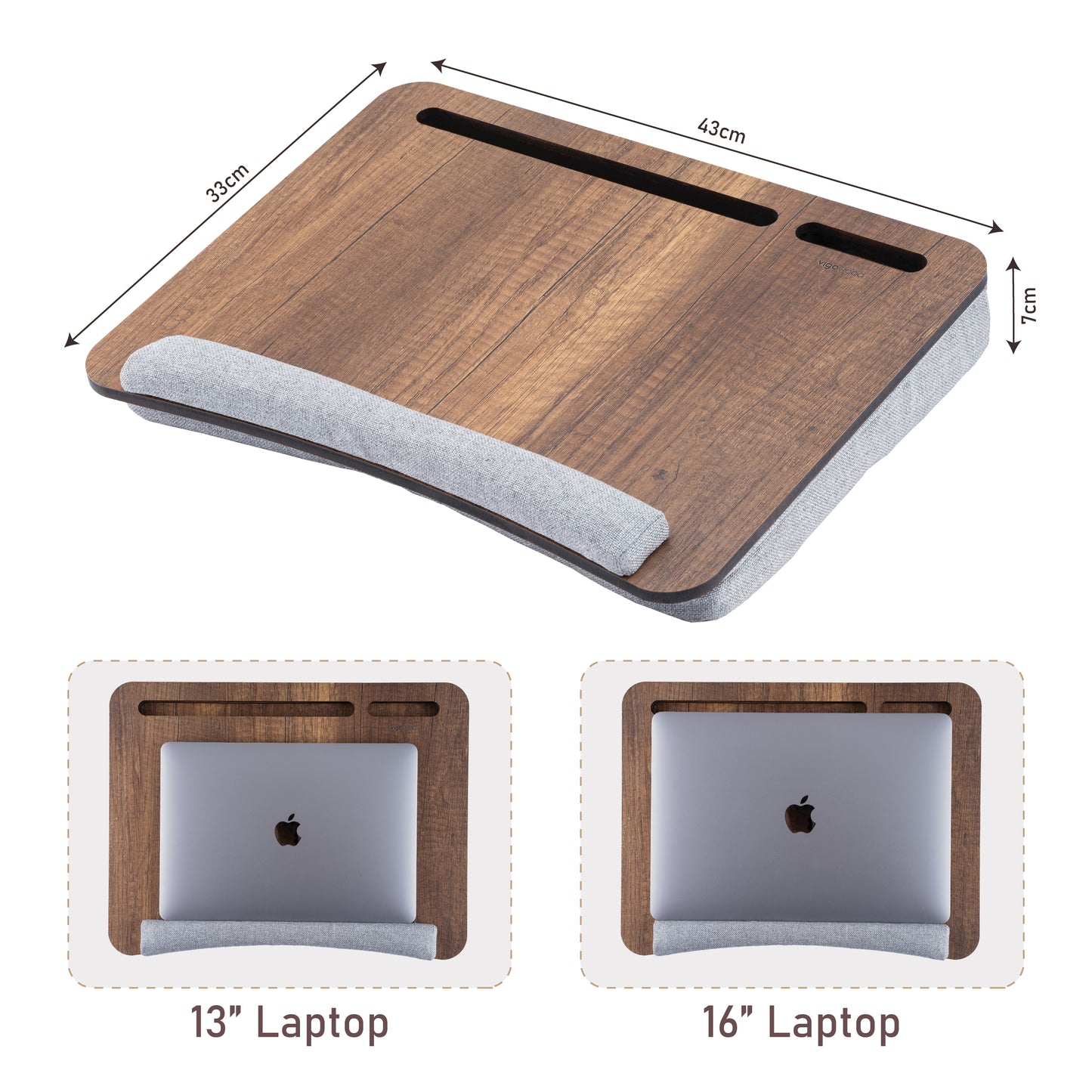 Bureau portable pour ordinateur portable jusqu'à 15,6 pouces