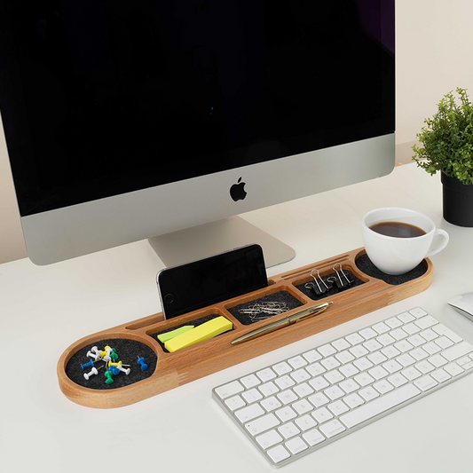 Organiseur de bureau en bois massif long