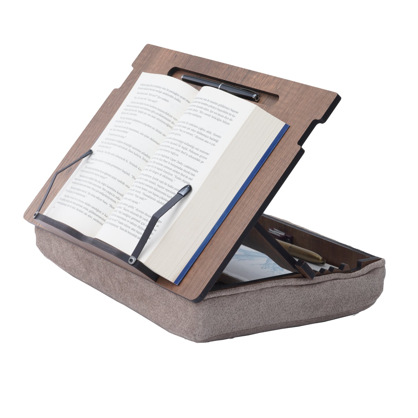 Support de livre réglable avec rangement
